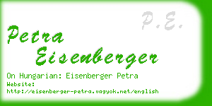 petra eisenberger business card